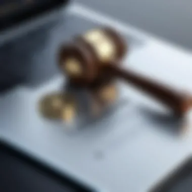 Legal Considerations in Trademark Usage Gavel and trademark symbol representing legal considerations.